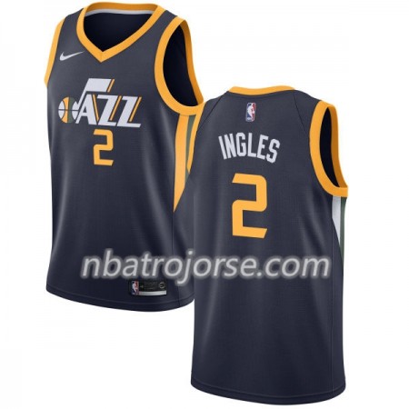 Män Utah Jazz Tröja Joe Ingles 2 Nike 2017-18 Navy Swingman